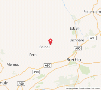 Map of Kirkton of Menmuir, ScotlandScotland