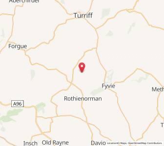 Map of Kirktown of Auchterless, ScotlandScotland