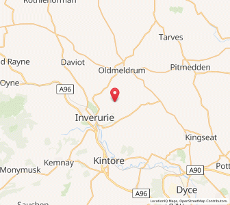 Map of Kirktown of Bourtie, ScotlandScotland