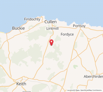 Map of Kirktown of Deskford, ScotlandScotland