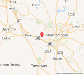 Map of Kislingbury, EnglandEngland