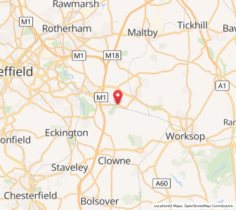 Map of Kiveton Park, EnglandEngland