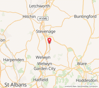 Map of Knebworth, EnglandEngland