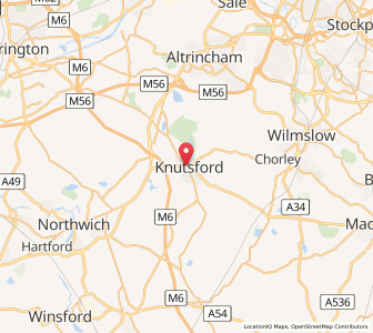 Map of Knutsford, EnglandEngland