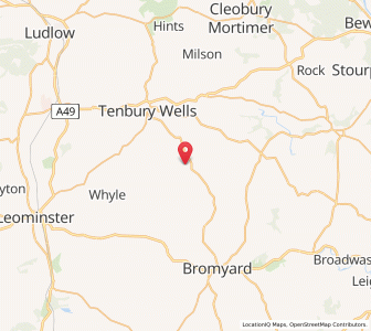 Map of Kyre Magna, EnglandEngland