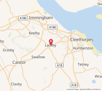 Map of Laceby, EnglandEngland