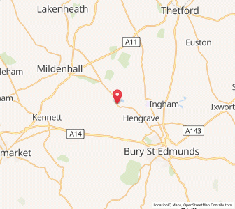 Map of Lackford, EnglandEngland