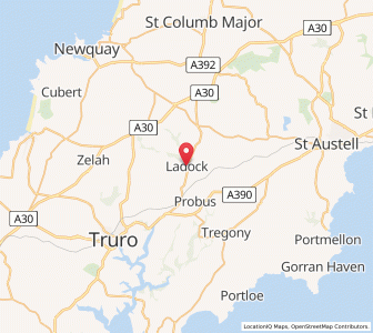 Map of Ladock, EnglandEngland