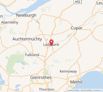 Map of Ladybank, ScotlandScotland