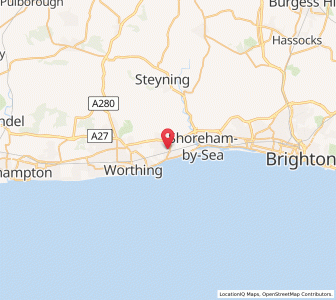 Map of Lancing, EnglandEngland
