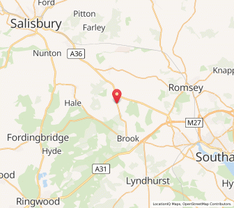 Map of Landford, EnglandEngland