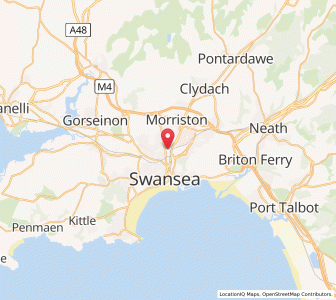 Map of Landore, WalesWales