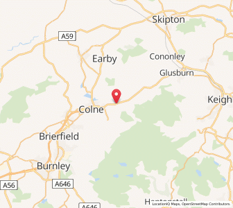 Map of Laneshaw Bridge, EnglandEngland