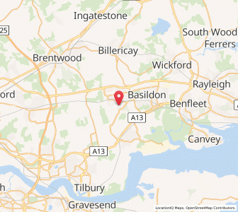 Map of Langdon Hills, EnglandEngland