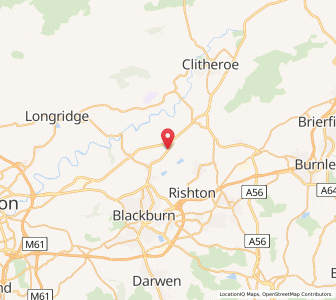 Map of Langho, EnglandEngland