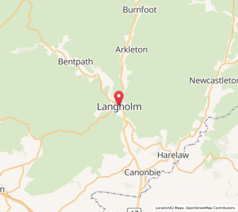 Map of Langholm, ScotlandScotland
