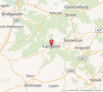 Map of Langport, EnglandEngland