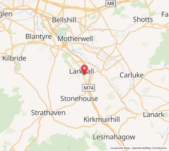 Map of Larkhall, ScotlandScotland