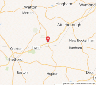 Map of Larling, EnglandEngland