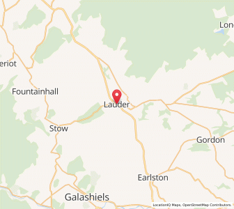 Map of Lauder, ScotlandScotland