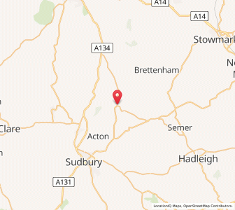Map of Lavenham, EnglandEngland