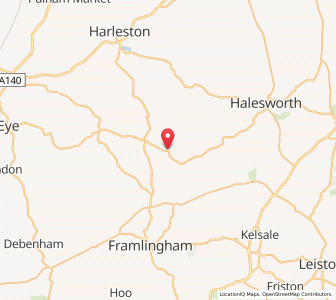 Map of Laxfield, EnglandEngland