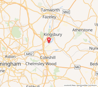 Map of Lea Marston, EnglandEngland