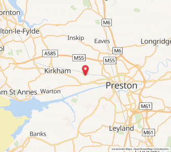 Map of Lea Town, EnglandEngland