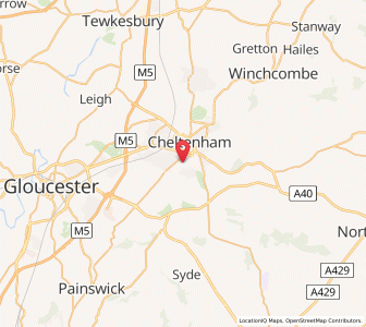 Map of Leckhampton, EnglandEngland