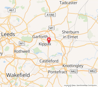 Map of Ledston Luck, EnglandEngland