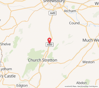 Map of Leebotwood, EnglandEngland