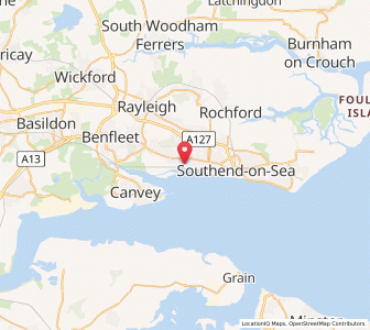 Map of Leigh-on-Sea, EnglandEngland