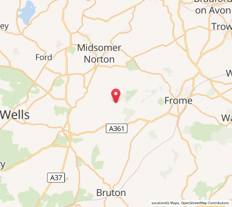 Map of Leigh upon Mendip, EnglandEngland