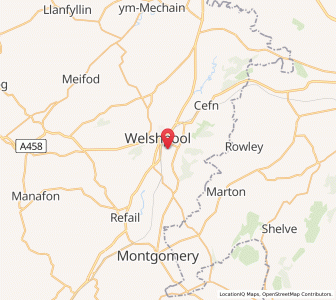 Map of Leighton, WalesWales