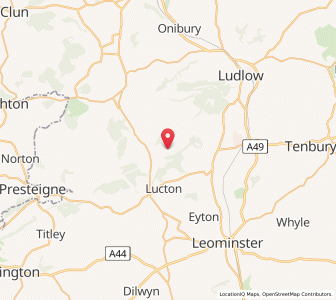 Map of Leinthall Earls, EnglandEngland