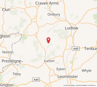 Map of Leinthall Starkes, EnglandEngland