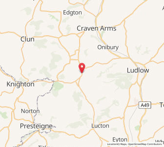 Map of Leintwardine, EnglandEngland