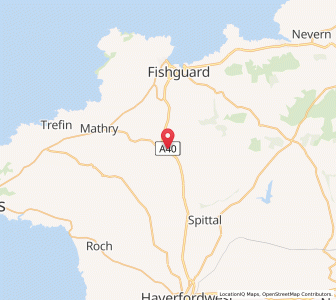 Map of Letterston, WalesWales