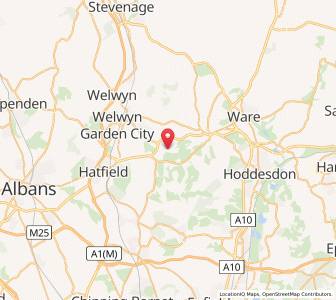 Map of Letty Green, EnglandEngland
