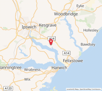 Map of Levington, EnglandEngland