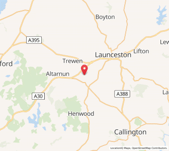 Map of Lewannick, EnglandEngland