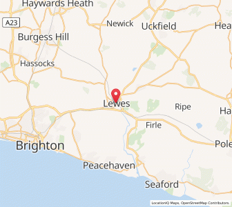 Map of Lewes, EnglandEngland