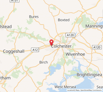 Map of Lexden, EnglandEngland