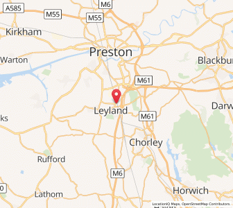 Map of Leyland, EnglandEngland
