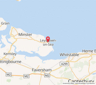 Map of Leysdown-on-Sea, EnglandEngland