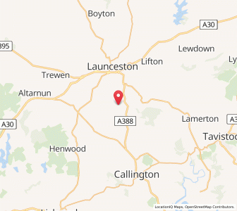 Map of Lezant, EnglandEngland