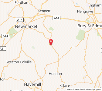 Map of Lidgate, EnglandEngland