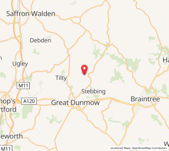 Map of Lindsell, EnglandEngland