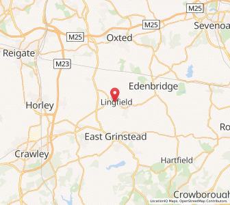 Map of Lingfield, EnglandEngland