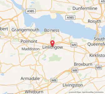 Map of Linlithgow, ScotlandScotland